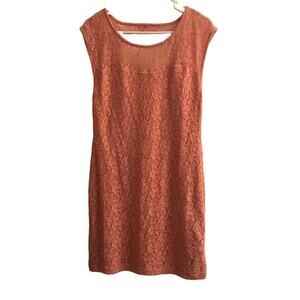 NWT BCBGeneration Bellini Floral Stretch Lace Dress Size Large